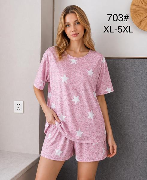 Пижама Romeo life (XL-5XL) 703 pink (лето)