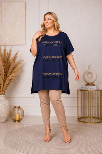 Туника Global (XL-5XL) GL258 navy (лето)