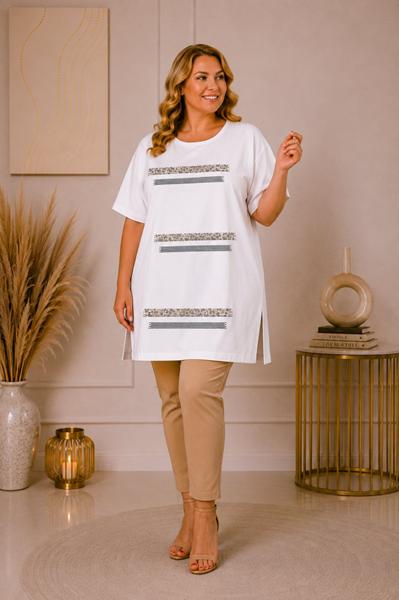 Туника Global (XL-5XL) GL260 white (лето)