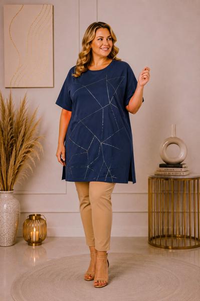 Туника Global (XL-5XL) GL262 navy (лето)