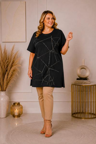Туника Global (XL-5XL) GL265 black (лето)