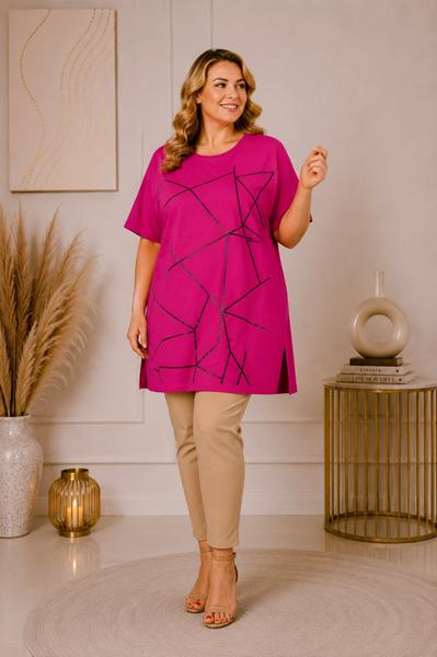 Туника Global (XL-5XL) GL266 pink (лето)