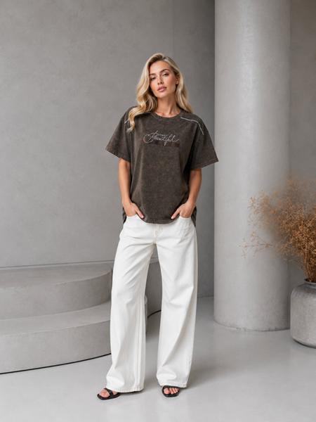 Футболка Global (M-2XL) GL274 brown (лето)