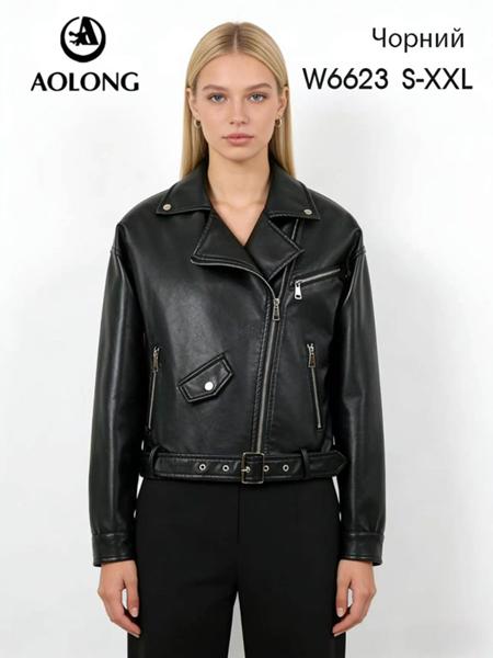 Куртка DGMD (S-2XL) W6623 black (деми)