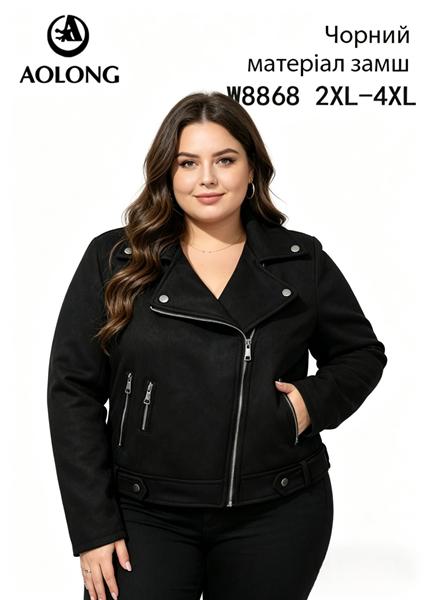 Куртка DGMD (2XL-4XL) W8868 black (деми)