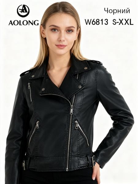 Куртка DGMD (S-2XL) W6813 black (деми)
