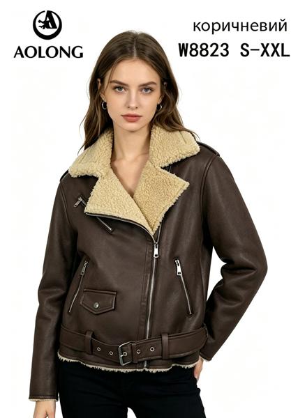 Куртка DGMD (S-2XL) W8823 brown (деми)