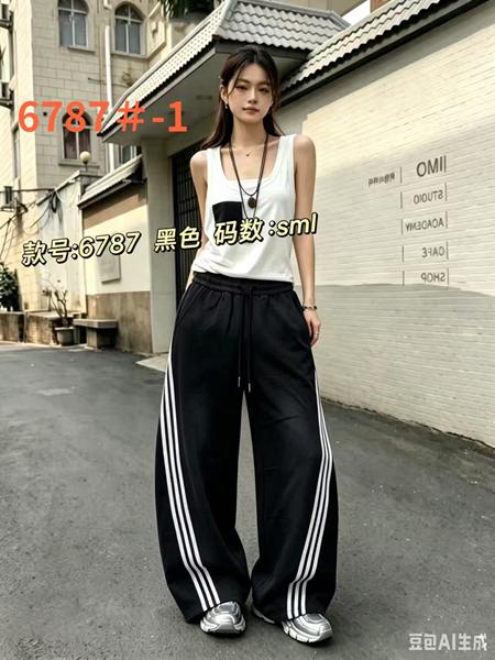 Штаны спорт Lolo Blues (S-L) 6787-1 black (деми)