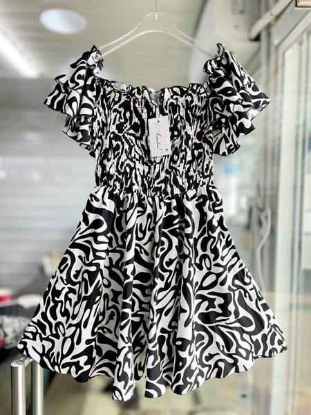 Платье Arina (42-48) 1509 black-white (лето)
