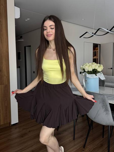 Юбка-шорты Arina (42-48) 3127 brown (лето)