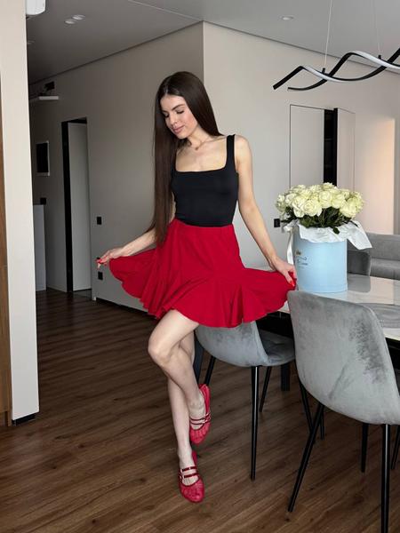Юбка-шорты Arina (42-48) 3127 red (лето)