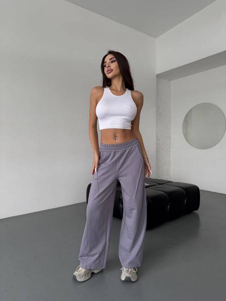 Штаны спорт Arina (42-52) 4262 grey (деми)