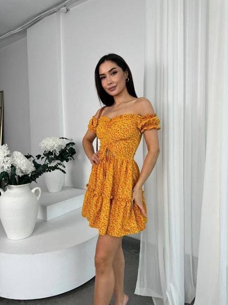 Платье Arina (42-48) 7038 orange (лето)