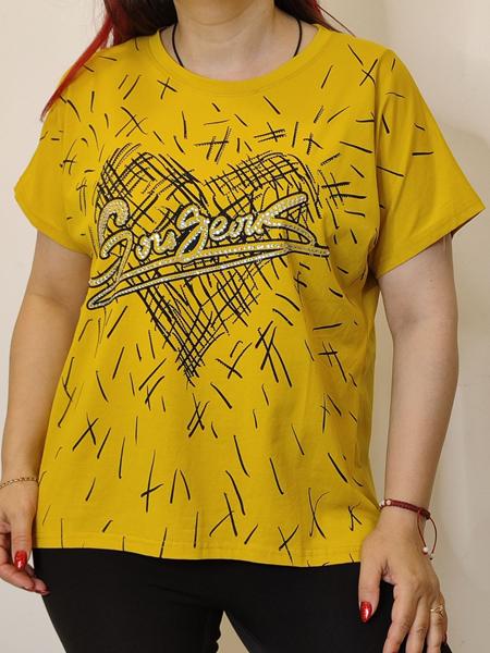 Футболка Kosta (48-52) KS109 yellow (лето)