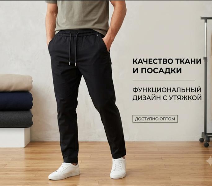 Штаны спорт Moranny (29-34) MR1849 black (деми)