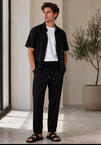 Рубашка Moranny (S-XL) MR1853 black (лето)