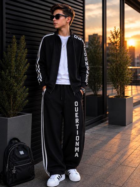 Костюм спорт Major kids (130-170) 27150 black (деми)