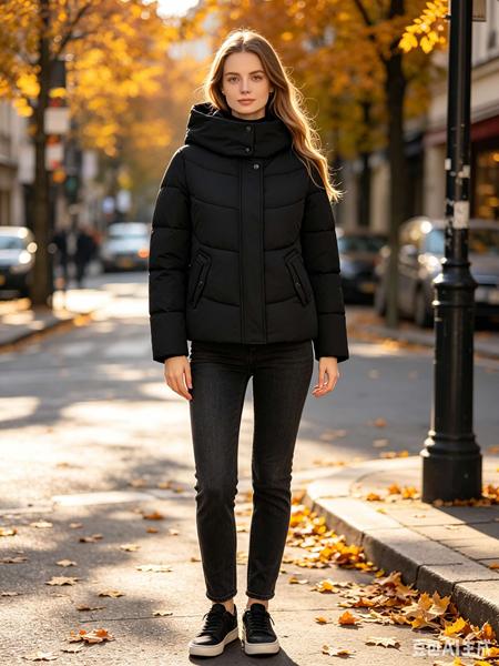 Куртка Jacket (S-XL) B0528 black (деми)