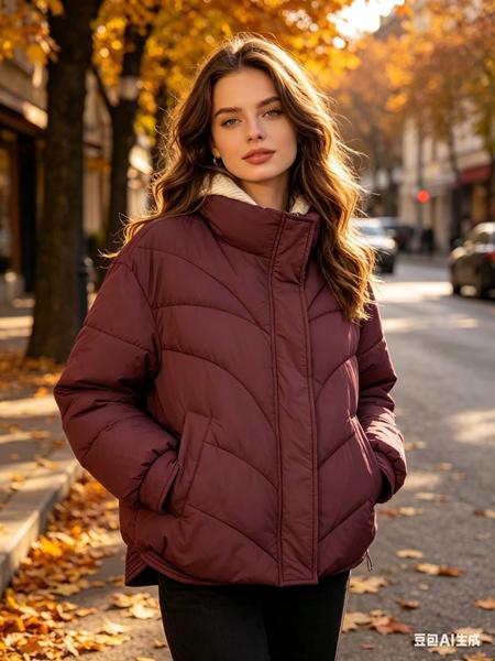 Куртка Jacket (M-2XL) B3320 wine (деми)