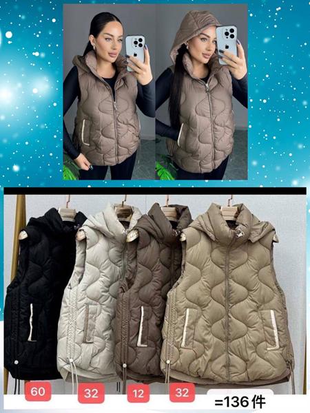 Жилетка Dorimodes (M-2XL) JL92202-1 l.beige (деми)
