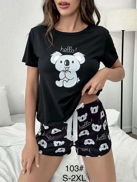 Пижама Brilliant (S-2XL) 103 black (лето)
