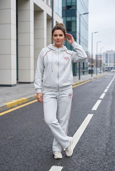 Кофта спорт Kosta (M-XL) 3228 l.grey (деми)