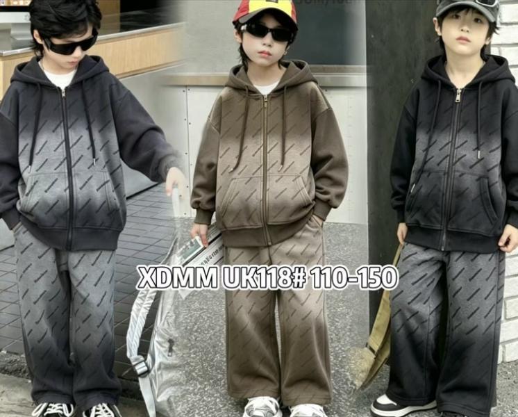 Костюм спорт ChicWear (110-150) UK118 d.grey (деми)