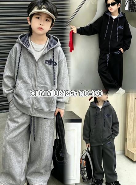 Костюм спорт ChicWear (130-170) UK124 d.grey (деми)