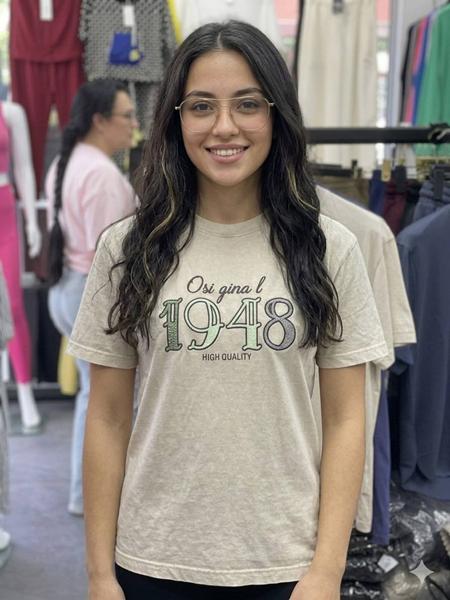 Футболка Prenses (S-XL) PR119 beige (лето)