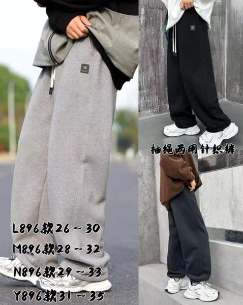 Штаны спорт Meloria (31-35) Y896 black (деми)