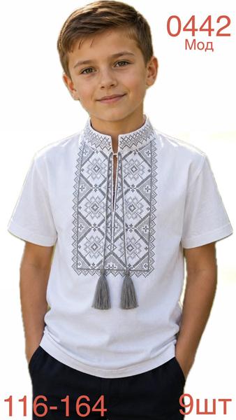 Вышиванка Надийка (122-146) ND1543-0442 white (лето)