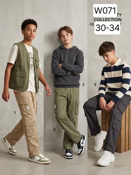 Штаны спорт Фунтик (10-14) W071 khaki (деми)