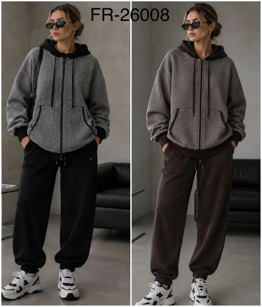 Костюм спорт Saint Wish (L-2XL) 26008 grey (зима)