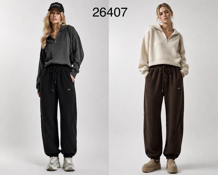 Штаны спорт Saint Wish (XL-3XL) 26407 black (зима)