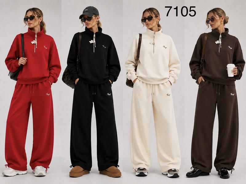 Костюм спорт Saint Wish (M-XL) F7105 brown (зима)