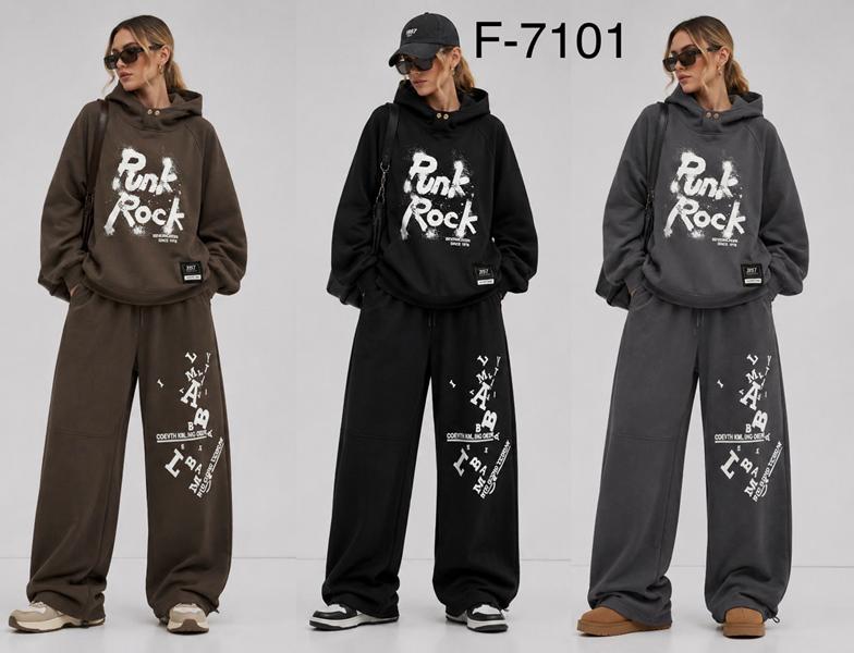 Костюм спорт Saint Wish (3XL-5XL) F7107 black (зима)