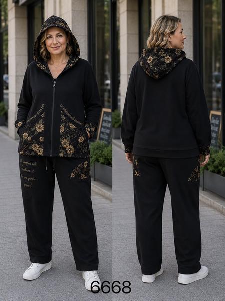 Костюм спорт Immei (XL-4XL) 6668 black (деми)