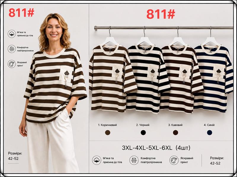Свитер Immei (3XL-6XL) 811 chocolate (деми)