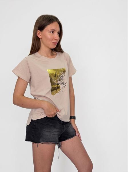 Футболка FSN (44-48) 6539 beige (лето)