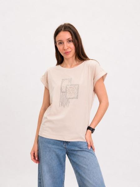 Футболка FSN (44-50) 6567 beige (лето)