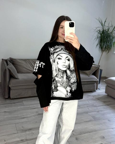 Свитер S.Style (42-48) 38 black (деми)