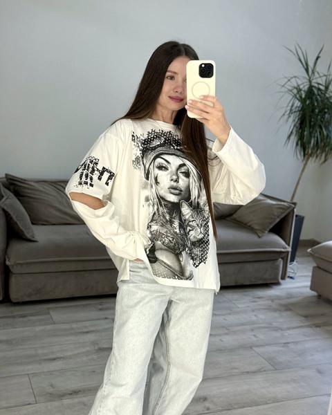 Свитер S.Style (42-48) 38 white (деми)