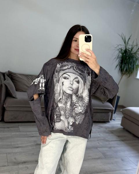 Свитер S.Style (42-48) 38-1 d.grey (деми)