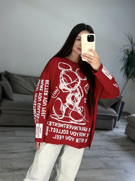 Свитер S.Style (42-48) 93 red (деми)