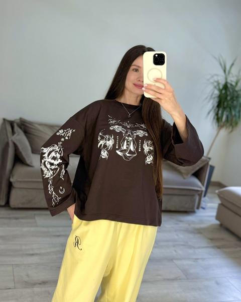 Свитер S.Style (42-48) 94-1 d.brown (деми)