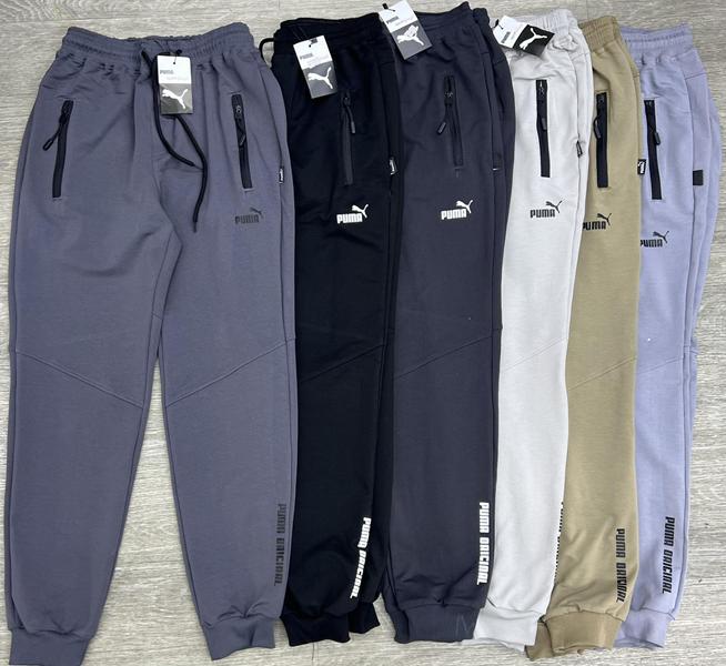 Штаны спорт MirWear (46-54) 299-1 d.grey-white (деми)