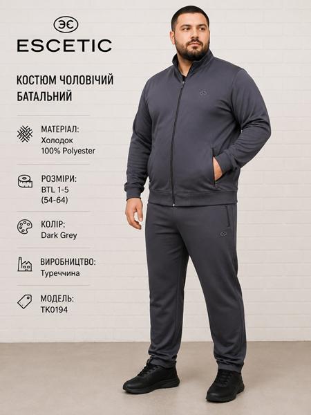 Костюм спорт AZT (54-62) AZ1030-1-5 grey (деми)