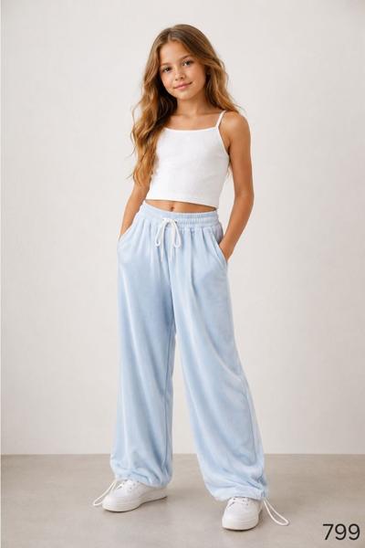 Штаны спорт Loren (128-152) 799 l.blue (деми)