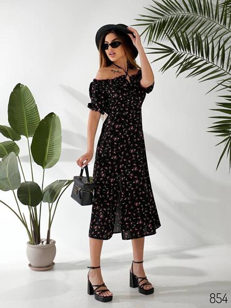 Платье Loren (44-50) 854-1-1 black (лето)