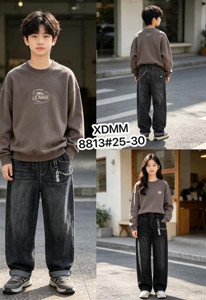 Джинсы Farbique (25-30) 8813 d.grey (деми)